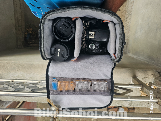 Canon camera eos 600d+ 55/250 is ii Telephoto lens